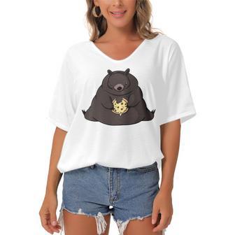 Hank The Tank Bear Vintage Distressed Save Hank The Tank 431 Trending Shirt Women's Bat Sleeves V-Neck Blouse | Favorety CA