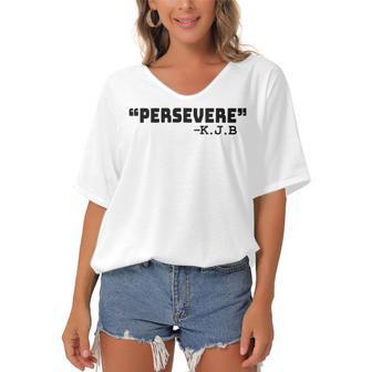 Persevere Kbj Ketanji Brown Jackson Women's Bat Sleeves V-Neck Blouse | Favorety CA