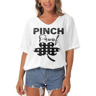 Pinch Proof St Patricks Women's Bat Sleeves V-Neck Blouse | Favorety CA