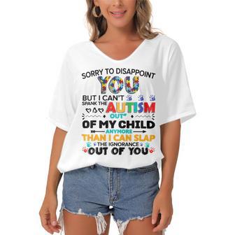 Sorry To Disappoint You But I Cant Spank The Autism Women's Bat Sleeves V-Neck Blouse | Favorety AU