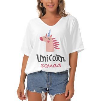 Unicorn Squad 20 Trending Shirt Women's Bat Sleeves V-Neck Blouse | Favorety