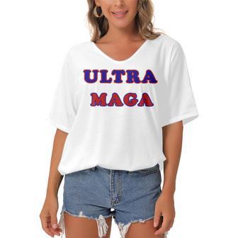 Utra Maga Support Women's Bat Sleeves V-Neck Blouse | Favorety CA