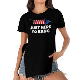 4Th July America Firework Patriot Usa Mens & Womens Women's Short Sleeves T-shirt With Hem Split | Mazezy