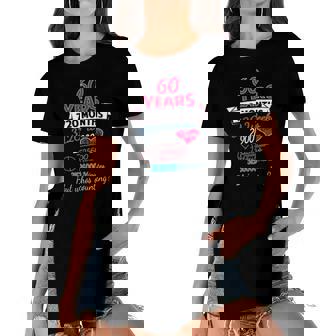 60Th Wedding Anniversary Gift 60 Years But Whos Counting Women's Short Sleeves T-shirt With Hem Split | Mazezy