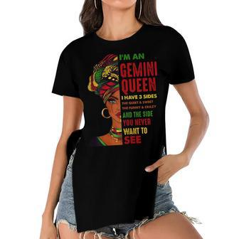 Born In May 21 June 20 Birthday Gemini African Girl Women's Short Sleeves T-shirt With Hem Split - Seseable
