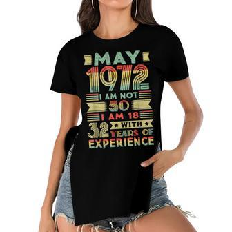 Born May 1972 50Th Birthday Made In 1972 50 Year Old Women's Short Sleeves T-shirt With Hem Split - Seseable