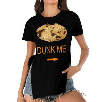 Chocolate Chip Cookie Lazy Halloween Costumes Match Women's Short Sleeves T-shirt With Hem Split - Seseable
