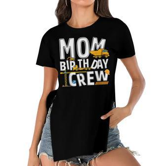 Construction Mom Birthday Crew Party Worker Mom Women's Short Sleeves T-shirt With Hem Split - Seseable