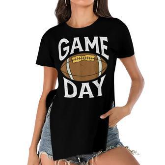 Football Player Vintage Game Day Women's Short Sleeves T-shirt With Hem Split | Favorety UK