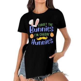 Forget The Bunnies Im Chasing Hunnies Funny Boys Easter Gift Women's Short Sleeves T-shirt With Hem Split | Favorety AU