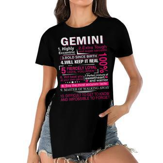 Gemini Zodiac Birthday Gift Girls Men Funny Saying Gemini Women's Short Sleeves T-shirt With Hem Split - Seseable