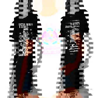 Just A Girl Who Likes Anime And Gaming Gamer Women's Short Sleeves T-shirt With Hem Split | Mazezy