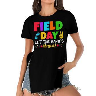 Lets Do This Field Day Thing Teacher Student School Women's Short Sleeves T-shirt With Hem Split | Mazezy