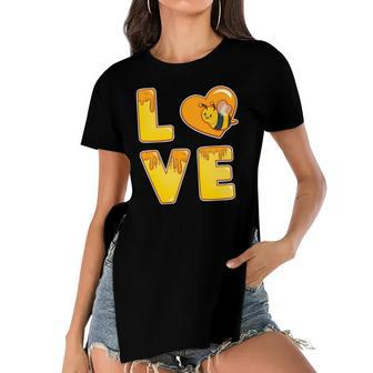 Love Bees Beekeeper Gift Women's Short Sleeves T-shirt With Hem Split | Mazezy