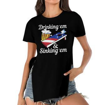 Mens Men Or Women Drinking Yard Game - Funny Cornhole Women's Short Sleeves T-shirt With Hem Split | Mazezy