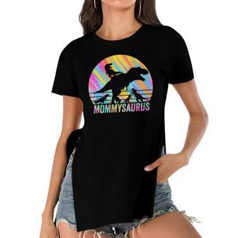 Mommysaurus Dinosaur Vintage Retro 4 Kids Lover Gift Women's Short Sleeves T-shirt With Hem Split | Mazezy