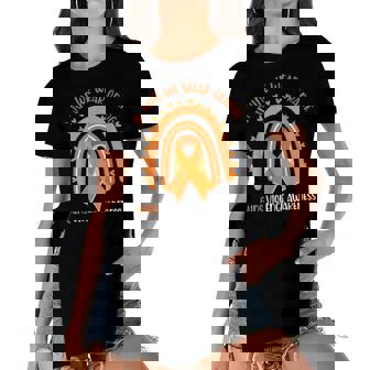 Rainbow In June We Wear Orange Gun Violence Awareness Women's Short Sleeves T-shirt With Hem Split | Mazezy