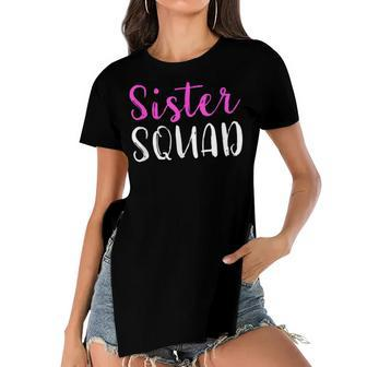 Sister Squad Sister Birthday Gift V2 Women's Short Sleeves T-shirt With Hem Split - Seseable