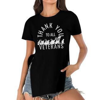 Thank You To All Veterans Veterans Day S For Men Women Women's Short Sleeves T-shirt With Hem Split | Mazezy