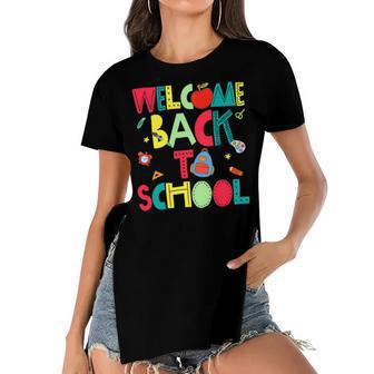 Welcome Back To School Happy First Day 488 Shirt Women's Short Sleeves T-shirt With Hem Split | Favorety UK