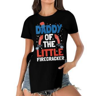 Womens 4Th Of July Firecracker Dad Pyrotechnician Fathers Day Women's Short Sleeves T-shirt With Hem Split - Seseable