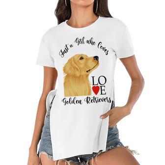 Copy Of Justagirlwholovesgoldenretrievers Women's Short Sleeves T-shirt With Hem Split | Favorety CA