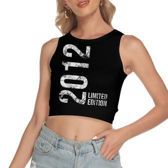 10Th Birthday 10 Years Boy Girl Retro Vintage 2012 Gift Women's Sleeveless Bow Backless Hollow Crop Top - Seseable