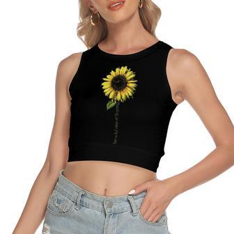 Being An Aunt Makes My Life Complete Sunflower Women's Crop Top Tank Top | Mazezy