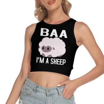 Baa Im A Sheep Farmer Idea For Boy Girl Women's Crop Top Tank Top | Mazezy