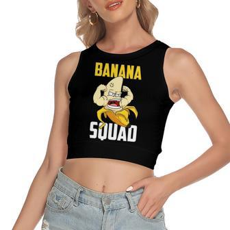 Banana Squad Bananas Fruit Costume Team Women's Crop Top Tank Top | Mazezy