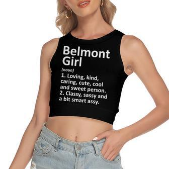 Belmont Girl Nc North Carolina City Home Roots Women's Crop Top Tank Top | Mazezy