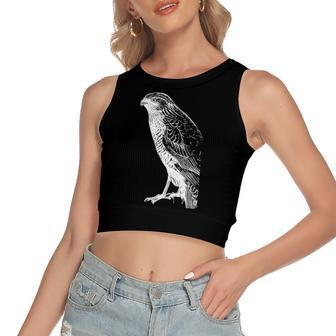 Bird Falcon Bird Of Prey Women's Crop Top Tank Top | Mazezy