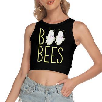 Boo Bees Halloween Costume Bees Tee Women's Crop Top Tank Top | Mazezy
