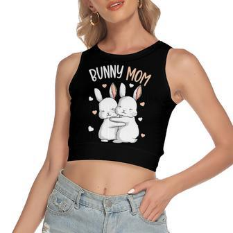 Bunny Mom Rabbit Love Girls Women's Crop Top Tank Top | Mazezy