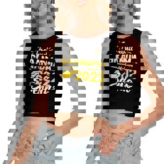 Class Of 2022 Graduation Proud Grandma Of A 2022 Senior Women's Crop Top Tank Top | Mazezy