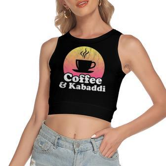 Coffee And Kabaddi Vintage Sunset Women's Crop Top Tank Top | Mazezy