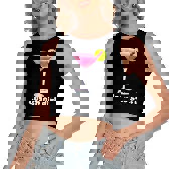 Cosmo Girl Cosmopolitan Drink Cocktail Party Women's Crop Top Tank Top | Mazezy