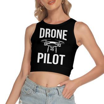 Drone Pilot Drone Operator Rc Flight Women's Crop Top Tank Top | Mazezy CA