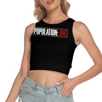 Funny Population One Vr Gamer Women's Sleeveless Bow Backless Hollow Crop Top | Favorety CA