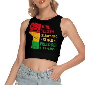 Junenth Celebrate Black Freedom 1865 June 19Th Women's Crop Top Tank Top | Mazezy