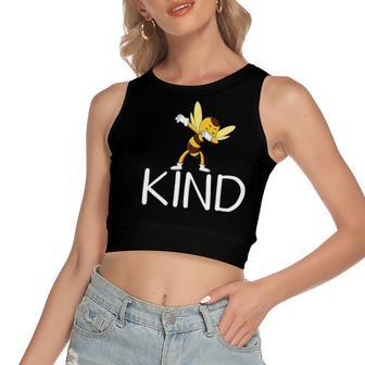 Be Kind Bee Dabbing Kindness For Kid Boy Girl Women's Crop Top Tank Top | Mazezy