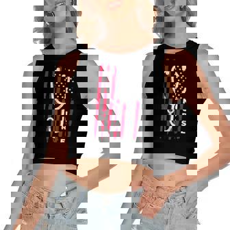 Nurse Stethoscope American Flag Nurse Life Women's Crop Top Tank Top | Mazezy