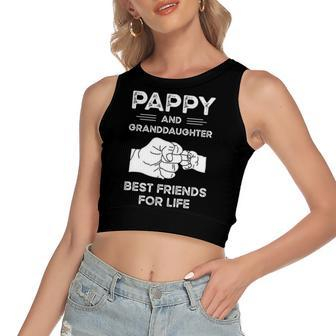 Pappy And Granddaughter Best Friends For Life Matching Women's Crop Top Tank Top | Mazezy