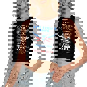 Proud Air Force Mom I Raised Mine Military Mother Women's Crop Top Tank Top | Mazezy