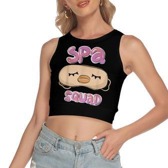 Spa Squad Birthday Pajama Nage Slumber Girl Party Costume Women's Sleeveless Bow Backless Hollow Crop Top - Seseable