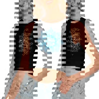 Water Elephant Mandala Spiritual New Age Buddhist Yoga Women's Crop Top Tank Top | Mazezy