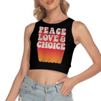 Womens Womens Rights Pro Choice Feminist Fashion Women's Sleeveless Bow Backless Hollow Crop Top | Seseable UK