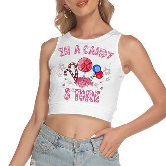 Kid In A Candy Store 35 Trending Shirt Women's Sleeveless Bow Backless Hollow Crop Top | Favorety AU