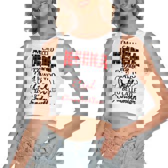 Neena Grandma Gift Im Called Neena Because Im Too Cool To Be Called Grandmother Women's Sleeveless Bow Backless Hollow Crop Top | Seseable FR