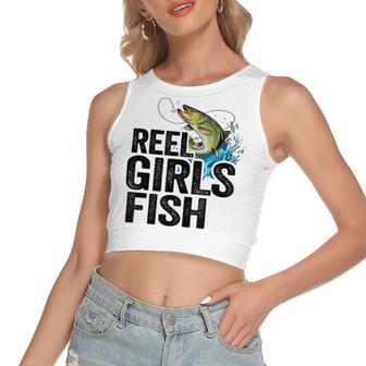 Reel Girl Fish Women's Sleeveless Bow Backless Hollow Crop Top | Favorety UK